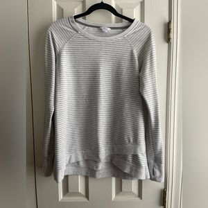Danskin Gray Striped Sweatshirt